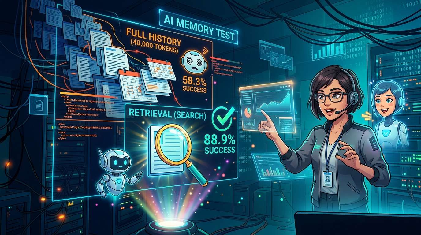 AIアシスタントの記憶検証、履歴丸ごとより検索が好成績 GPT-4o miniの成功率は88.9%