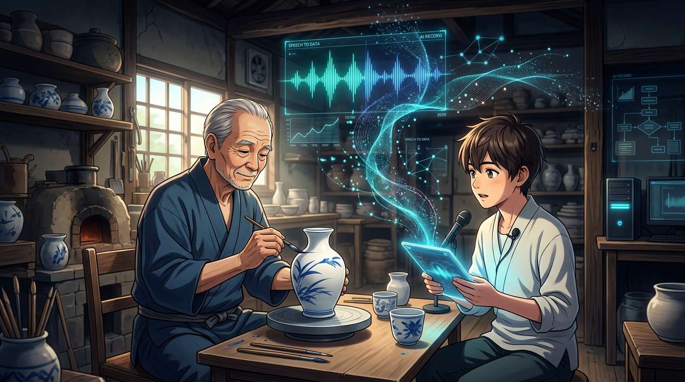 有田焼の分業の技を次世代へ AI文字起こしは記録の補助役に