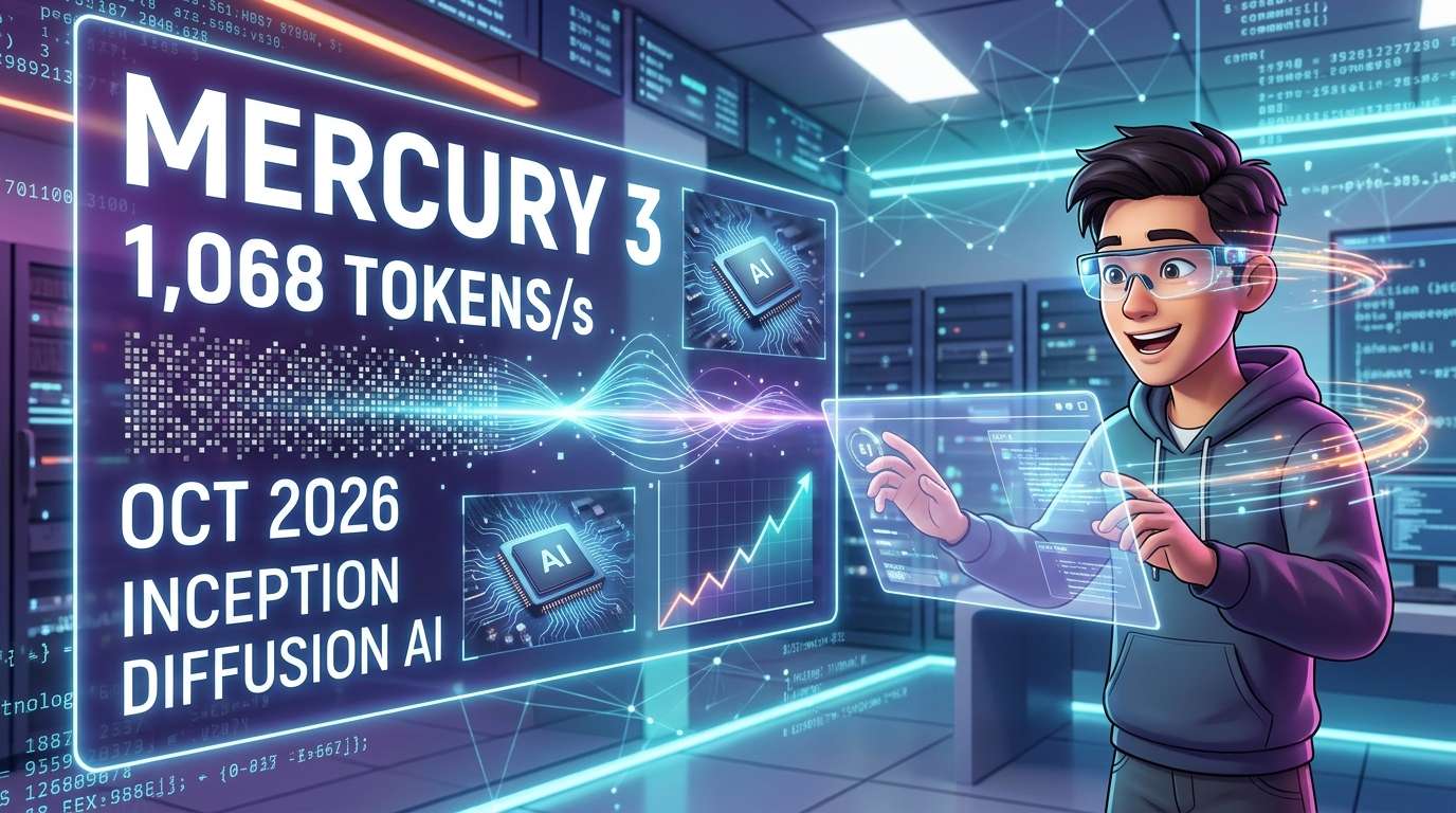拡散型言語モデル「Mercury 3」、毎秒1,068トークンの高速生成をうたう