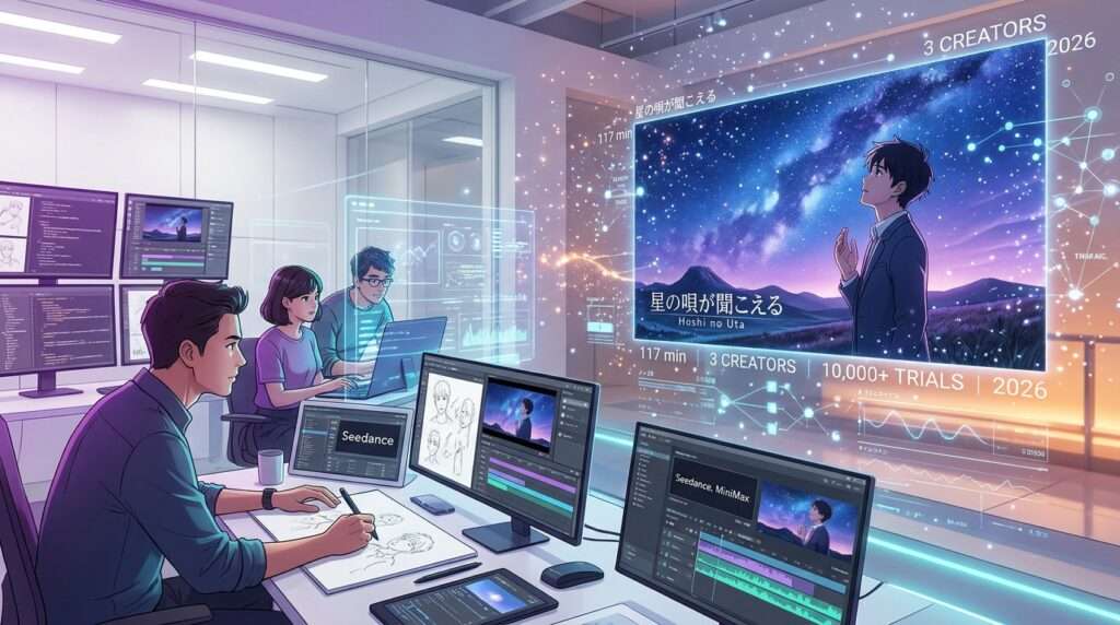 生成AI長編アニメ『星の唄が聞こえる』、3人制作の117分作品をYouTubeで無料公開