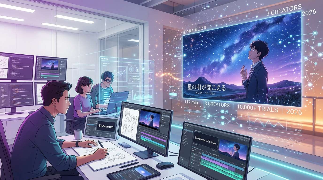 生成AI長編アニメ『星の唄が聞こえる』、3人制作の117分作品をYouTubeで無料公開
